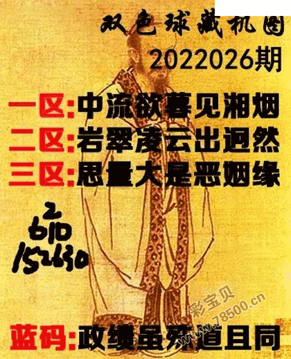 2022026期双色球正版藏机图