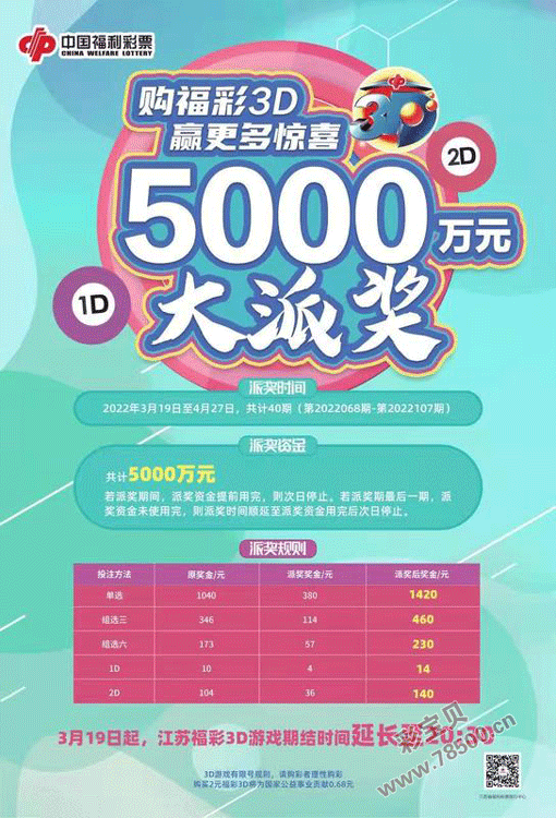 3D开奖结果号码公告