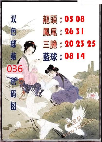 2022036期双色球红球送码图谜
