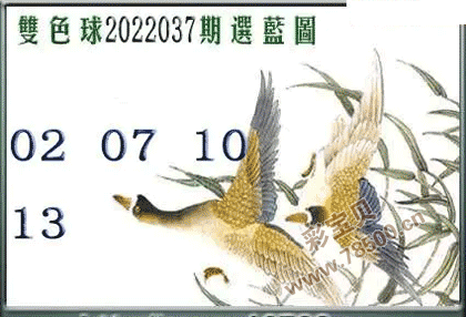 双色球2022037期选蓝图