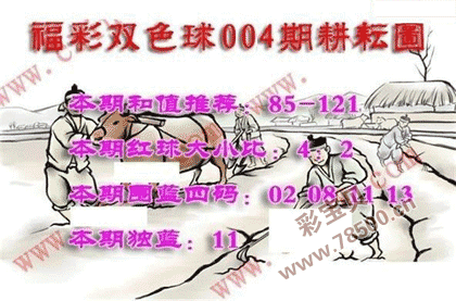 第2022004期福彩双色球耕耘图谜