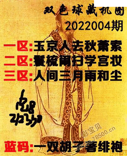 2022004期双色球正版藏机图