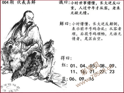 双色球2022004期伏羲真解图