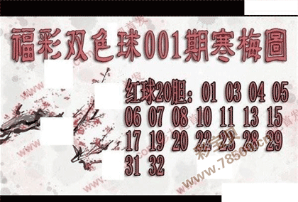 双色球2022001期寒梅图谜