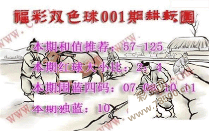 第2022001期福彩双色球耕耘图谜