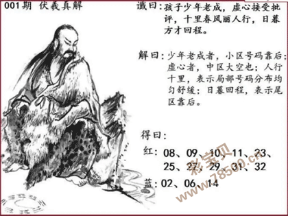 双色球2022001期伏羲真解图