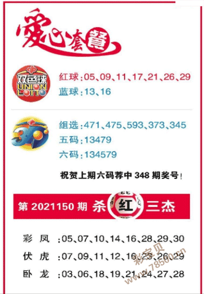 150期双色球全国联销图杀三红