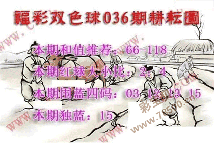 第2022036期福彩双色球耕耘图谜