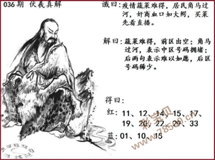 双色球2022036期伏羲真解图