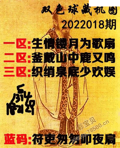2022018期双色球正版藏机图