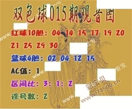 2022015期彩票双色球观音图谜