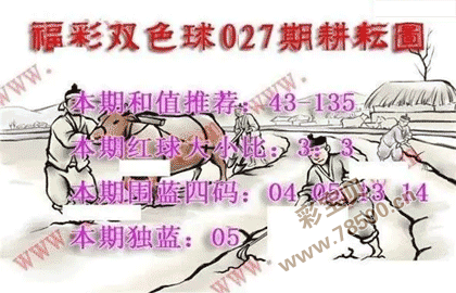 第2022027期福彩双色球耕耘图谜