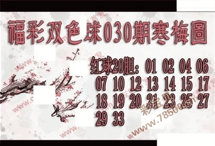 双色球2022030期寒梅图谜