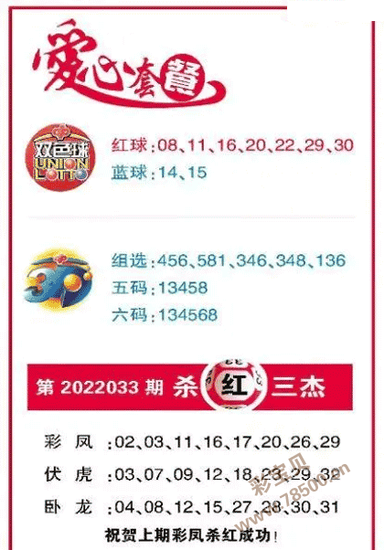 033期双色球全国联销图杀三红