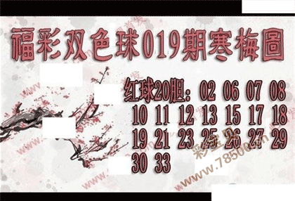双色球2022019期寒梅图谜