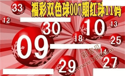 22007期福彩双色球红球11码大底图谜