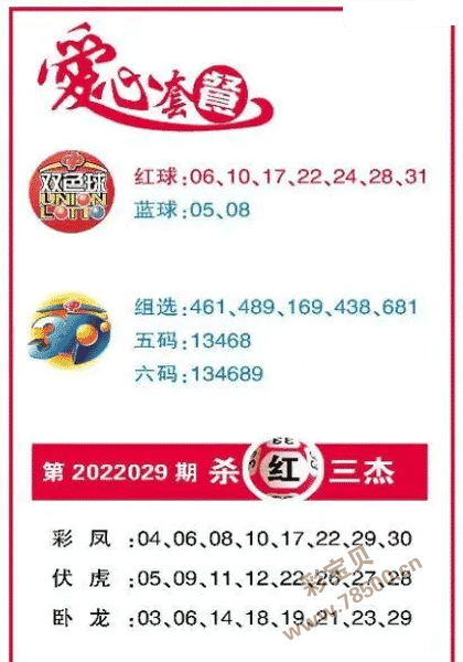 029期双色球全国联销图杀三红