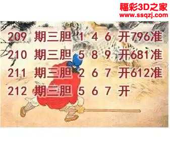 3d2023212期打虎英雄图谜 3连中