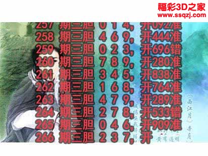 3d2022266期神仙姐姐独胆 中0