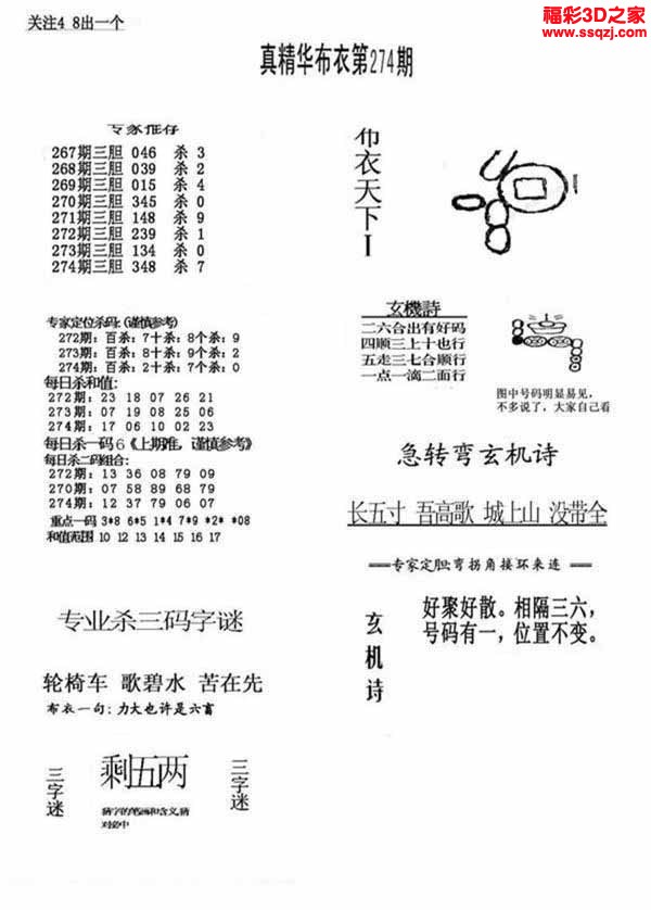 3d2022274期真精华布衣天下123456