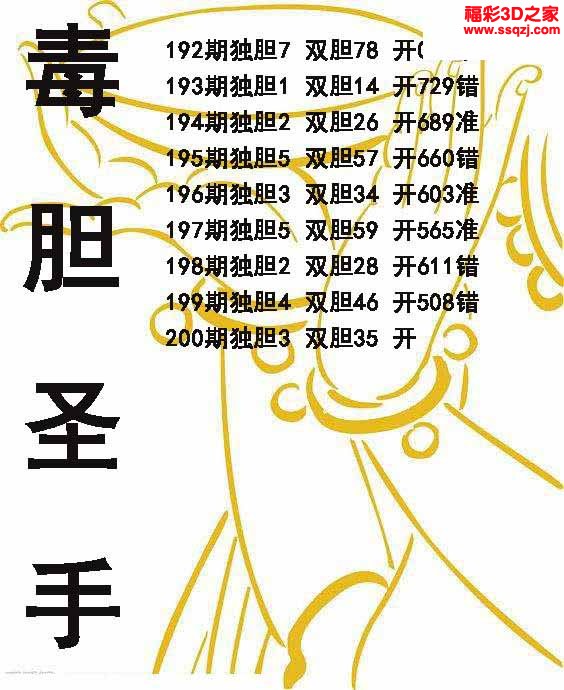 3d2022200期毒胆圣手
