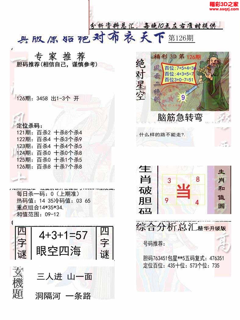 3d2022126期原始绝对布衣1234