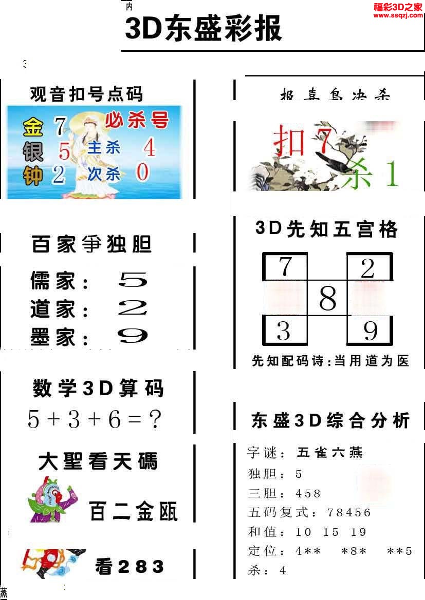 3d2022238期东盛彩报AB版