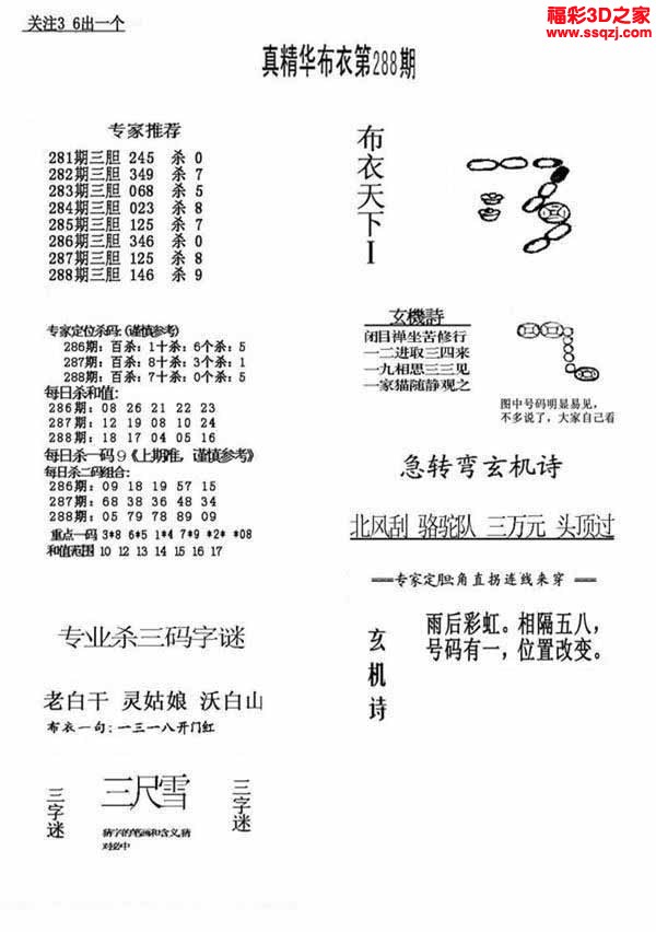 3d2022288期原始绝对布衣1234