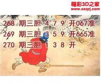 3d2023270期打虎英雄图谜 连中