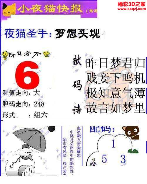 3d2023312期蓝版小夜猫A版