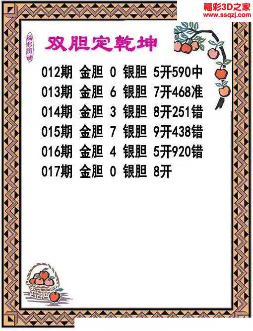 3d2024017期双胆定乾坤