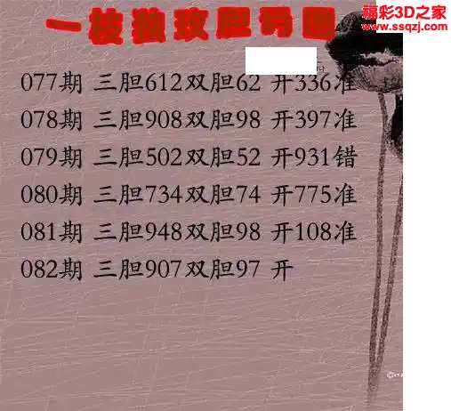 3d2024082期一支玫瑰三胆 连中