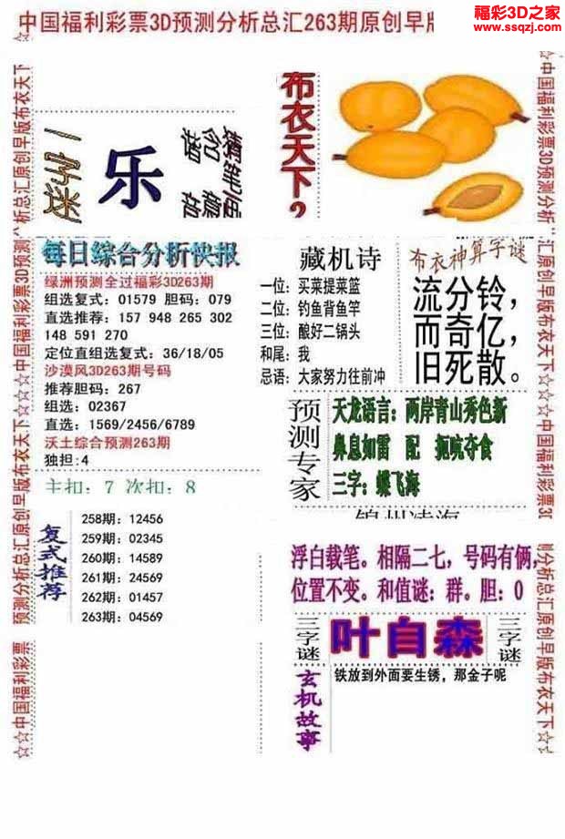 3d2022263期真精华会员布衣12