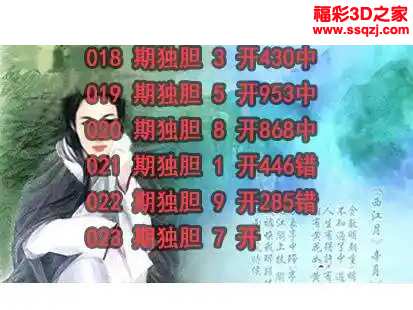 3d2024023期神仙姐姐独胆
