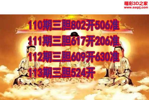 3d2024113期丹东双胆王 3连中