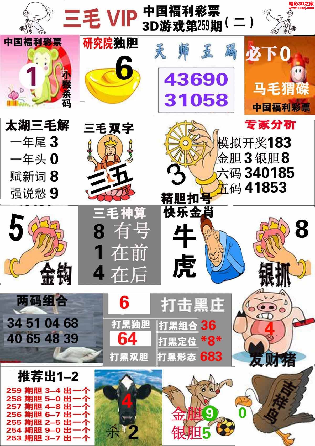 3d2022259期三毛图库第二版