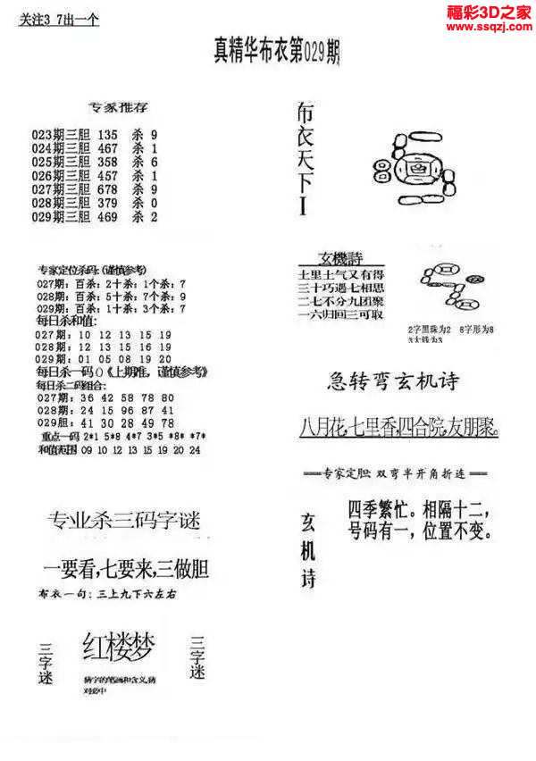 3d2024029期真精华布衣天下123456