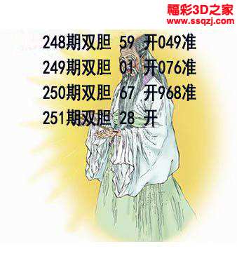 3d2023251期布衣天下双胆 7连中