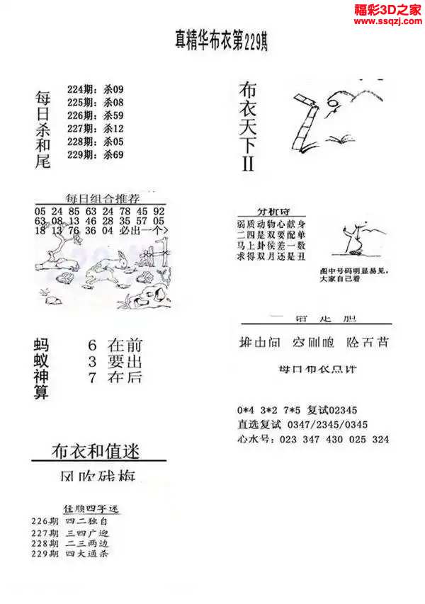 3d2024229期真精华布衣天下123456