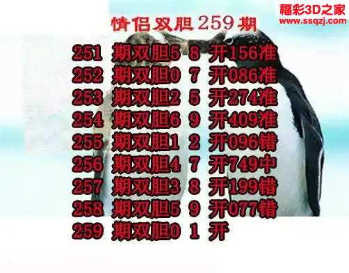 3d2024259期情侣双胆