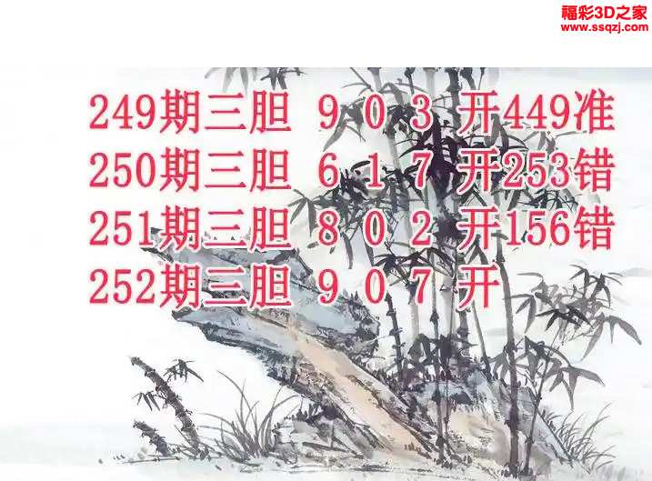 3d2024252期铁人铁胆