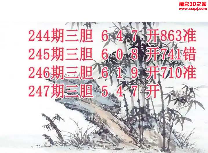 3d2024247期铁人铁胆 中1